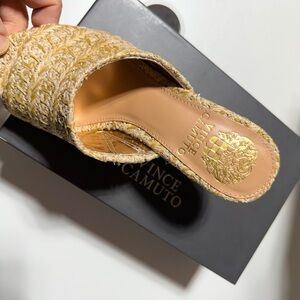 Vince Camuto Tan Woven Slide Mule